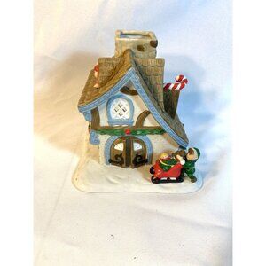 tea light candle holder christmas village house